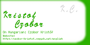 kristof czobor business card